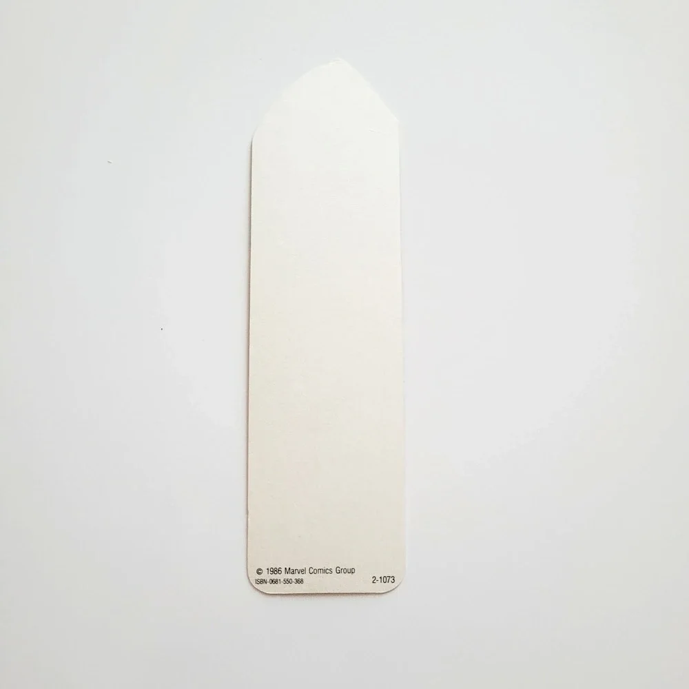 Vintage 80s Incredible Hulk Bookmark, paperboard 1986 Marvel Comics Group 2-1073