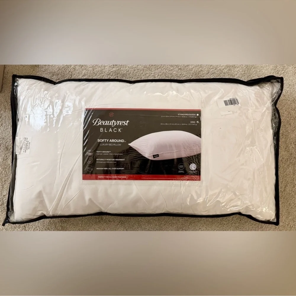 🎉LAST CHANCE🎉BEAUTYREST BLACK Luxurious 20x28 Down And‎ Feather Blend Pillow