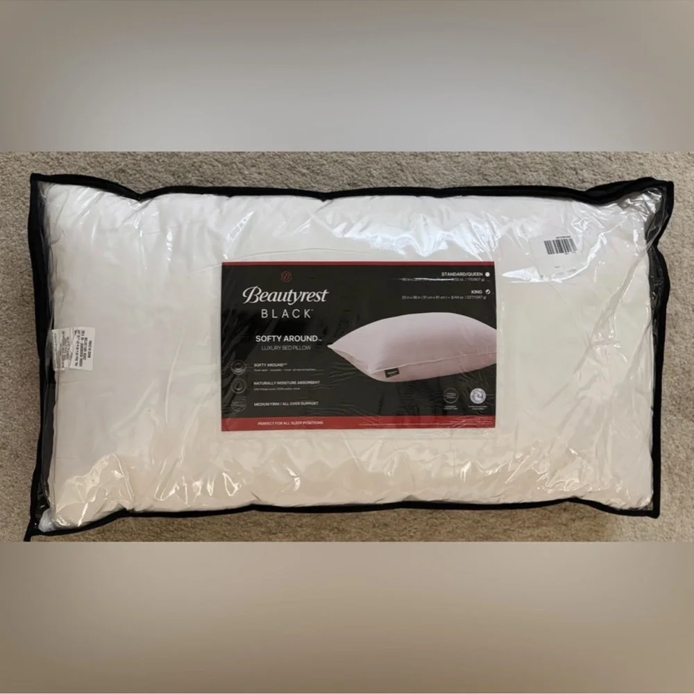 🎉LAST CHANCE🎉BEAUTYREST BLACK Luxurious 20x28 Down And‎ Feather Blend Pillow