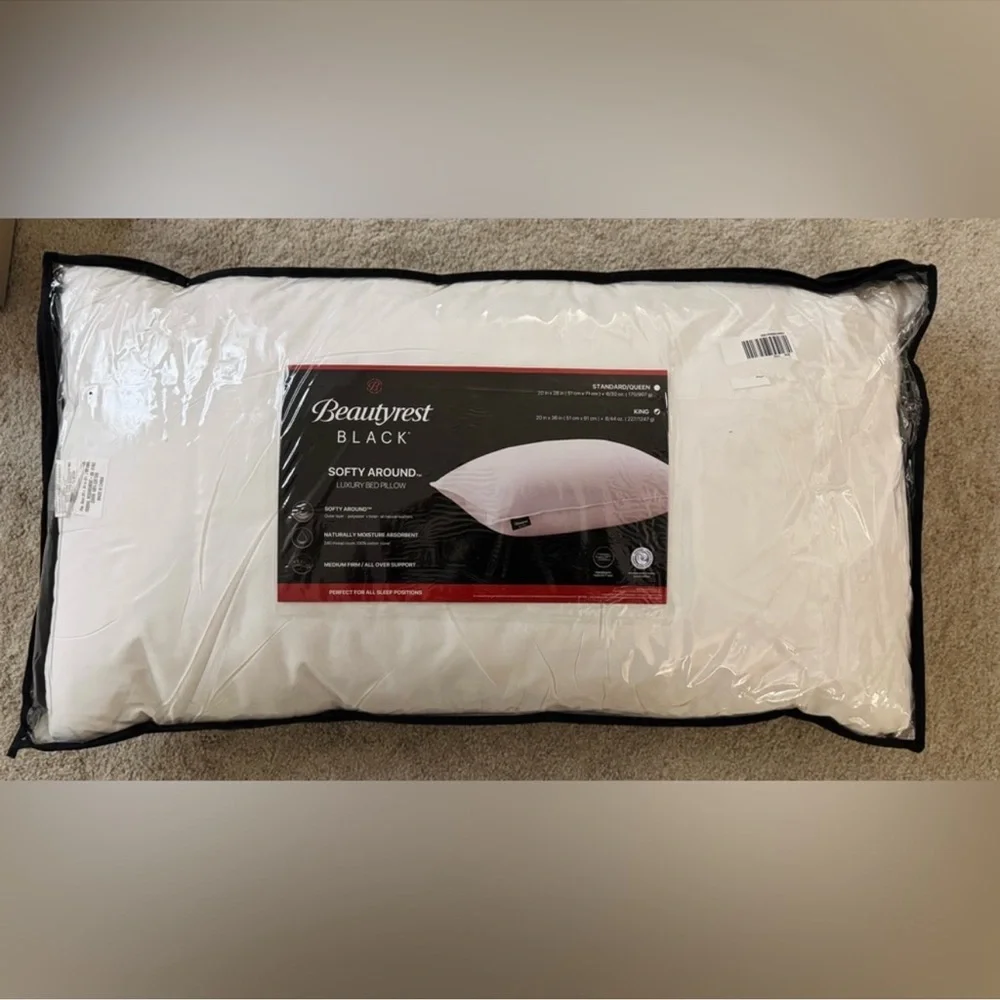 🎉LAST CHANCE🎉BEAUTYREST BLACK Luxurious 20x28 Down And‎ Feather Blend Pillow