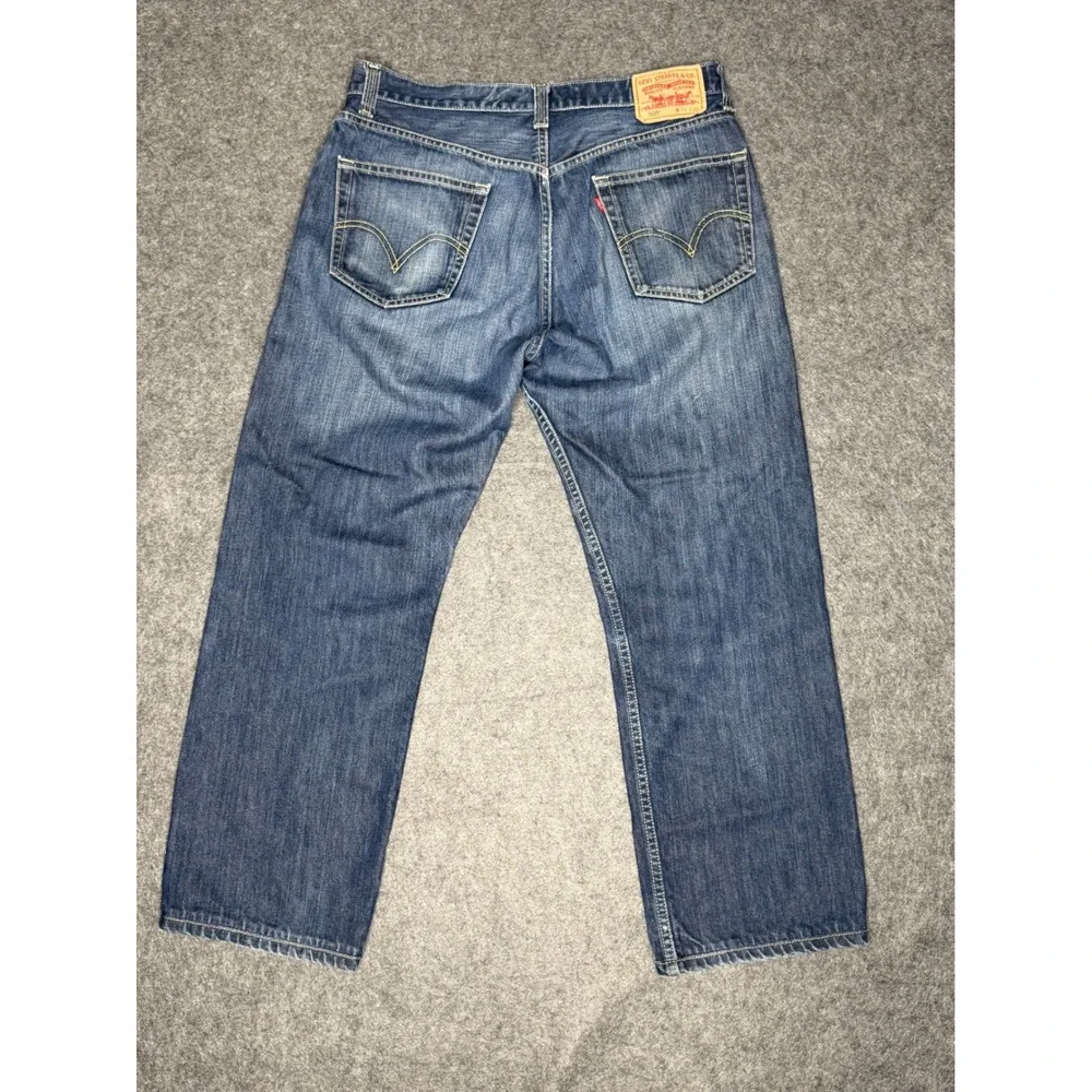 Levis 505 Regular Fit Jeans Mens 34x30 Medium Wash Blue‎ Straight Leg Denim 100%