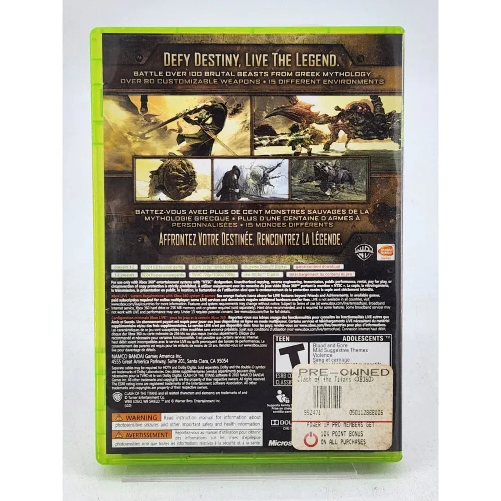 xbox 360 clash titans