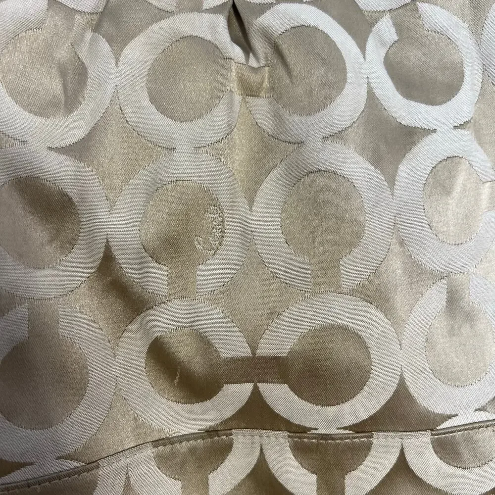 Coach Gold Logo C Satchel Shoulder Bag Large