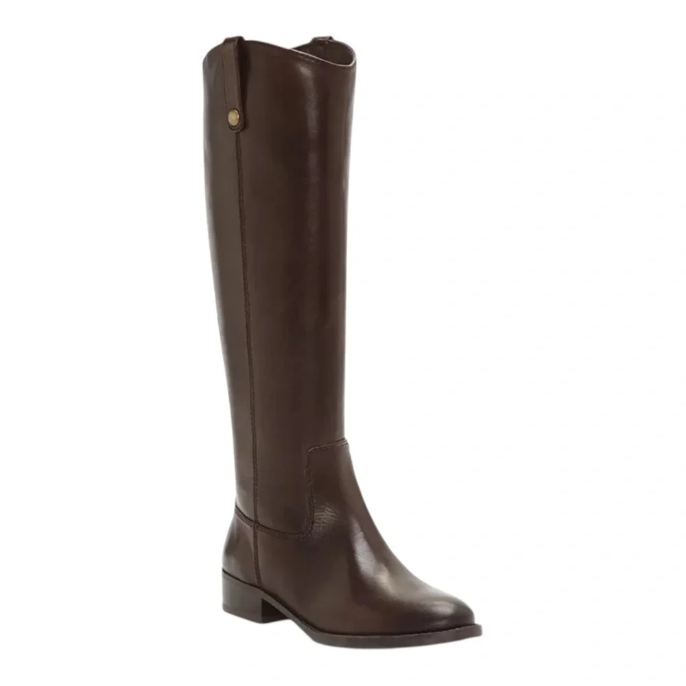 Elegant Brown Knee-High Leather Boots