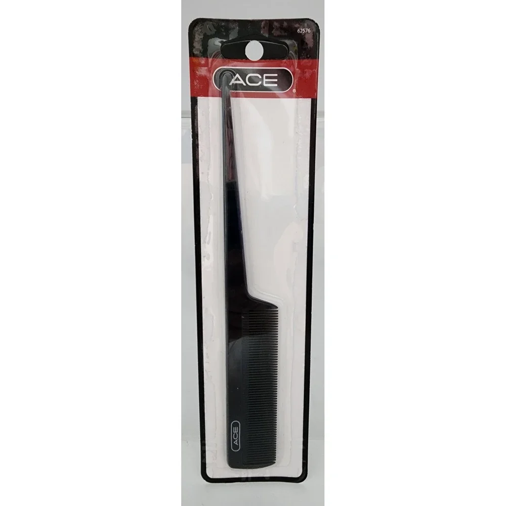 ACE Tail Comb Mens OS Black New 62576 Professional Styling Sectioning Hair Tool