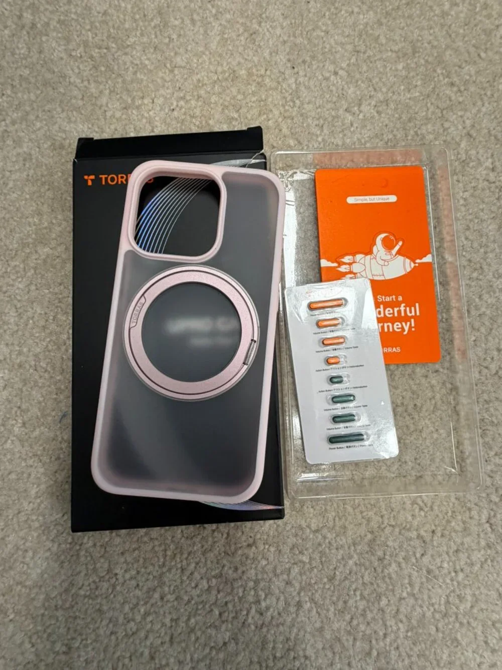 TORRAS UPRO Case for iPhone 15 Pro Pink MagSafe Kickstand Case NIB