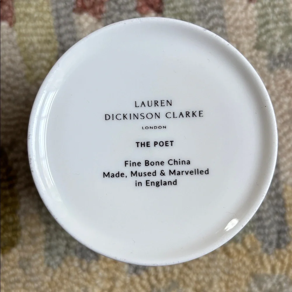 Lauren Dickinson Clarke London The Poet English Fine Bone China