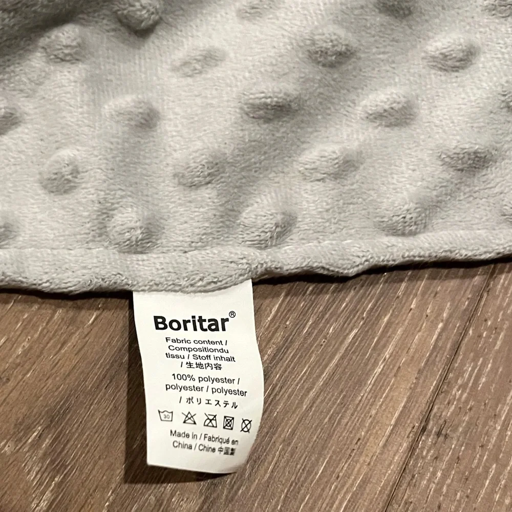 Gray Elephant Neutral Baby Security Blanket Soft Minky Dot Fabric Lovey Blanket