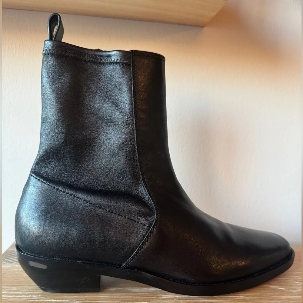 NIB!! MADEWELL Women’s The Idris Ankle Boot True Black Leather Size 9.5 with box