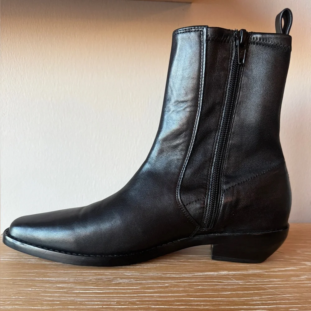 NIB!! MADEWELL Women’s The Idris Ankle Boot True Black Leather Size 9.5 with box