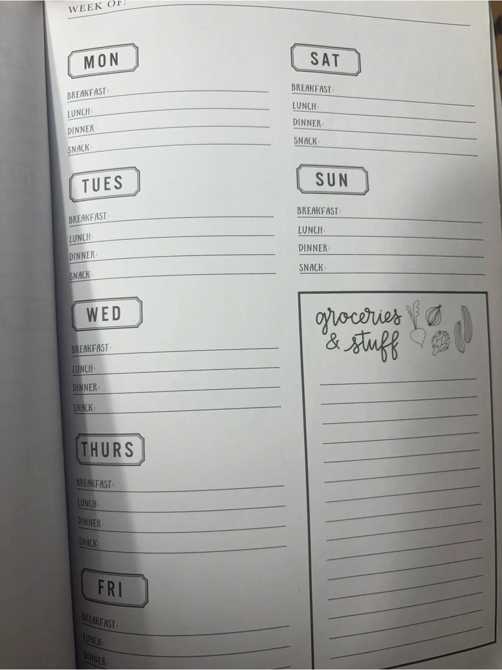 N/A weekly meal