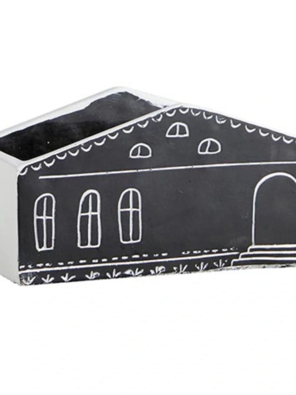 Stylish Black Ceramic Desk Organizer by