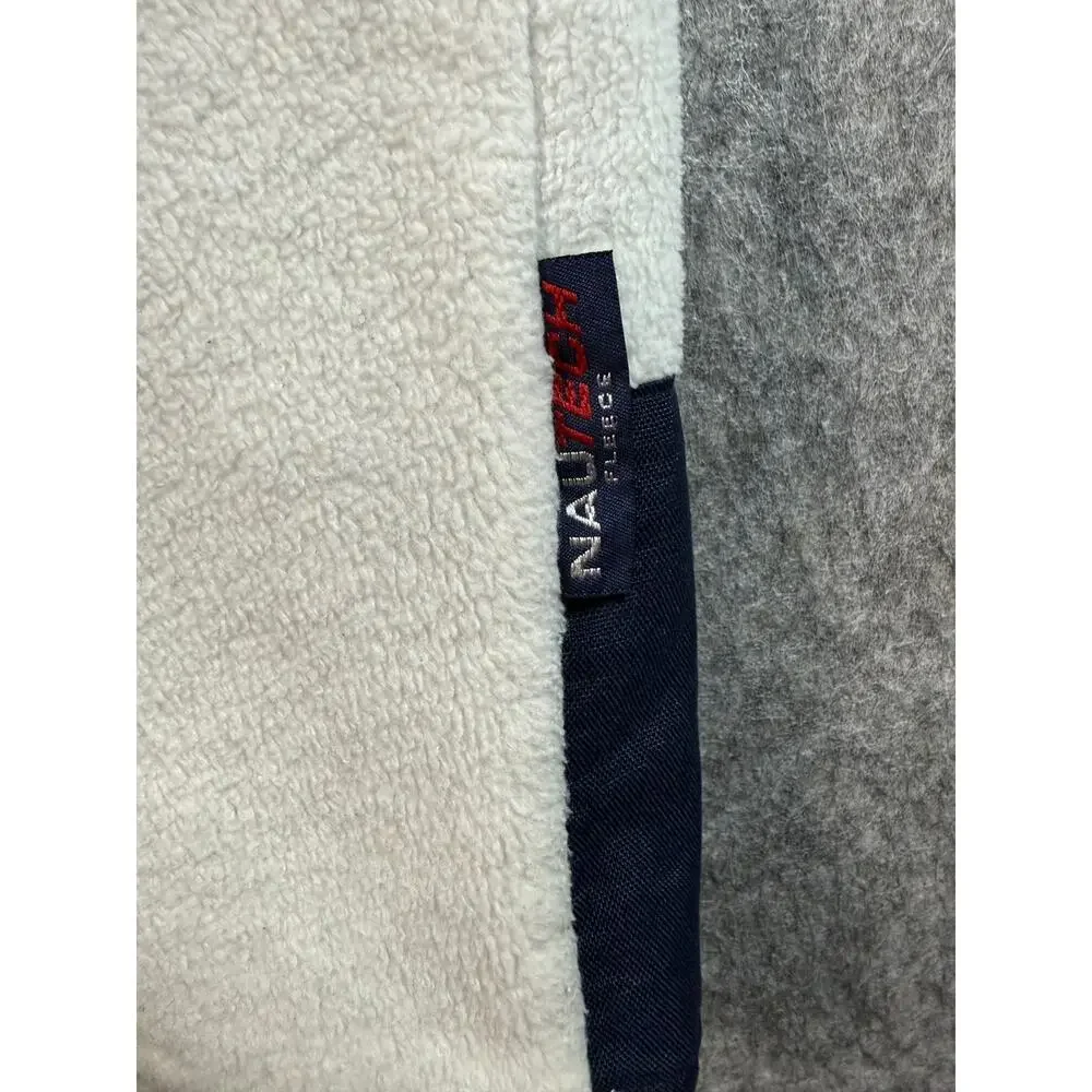 Vintage Nautica Competition NauTech Vest Large Packable Hood Fleece Made In USA