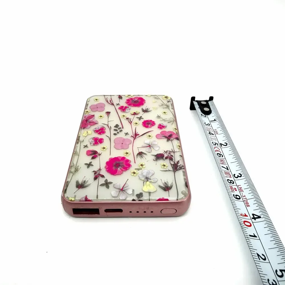 Heyday 5000mAh Portable Power Bank Multi Floral Pink Phone Charger Travel Cute