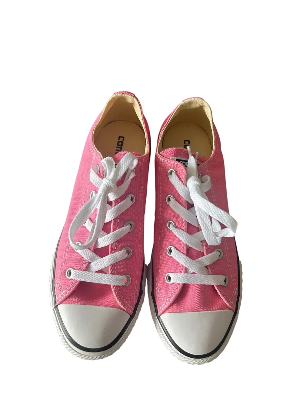 Converse Pink Low-Top Canvas Sneakers Style 3J238 Size 3 Youth 21.5 CM