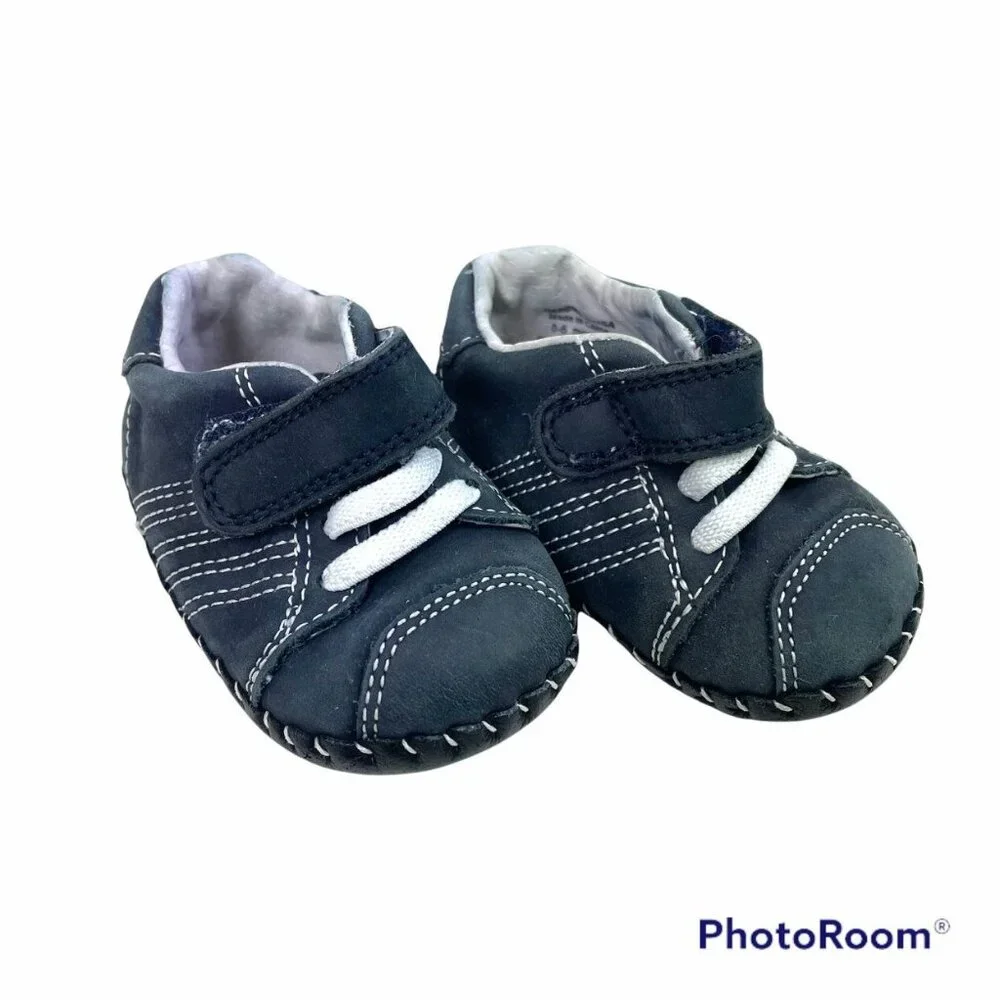 Pediped Navy Blue Infant Soft Soled Shoes 0-6 Months