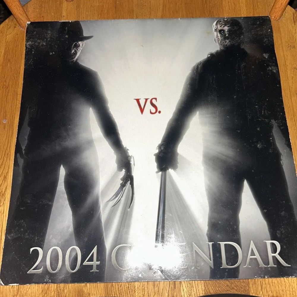 2004 Freddy Krueger vs Jason Calendar Nightmare on Elm Street Friday the 13th