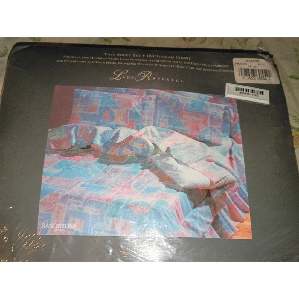 Lady Pepperell 180 Thread Count Twin Bed Sheet Cotton, Poly Sandstone Sealed