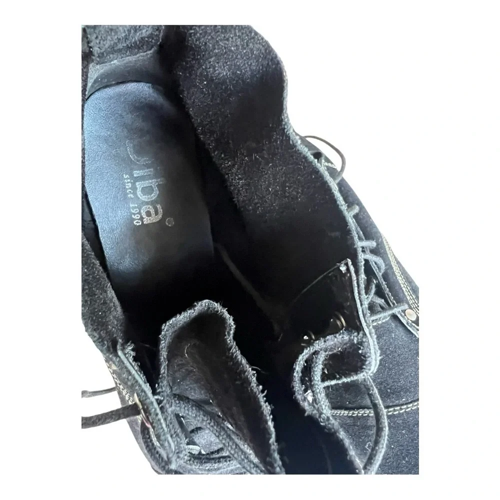 Diba Eli Black Suede Ankle Boots Size 9.5