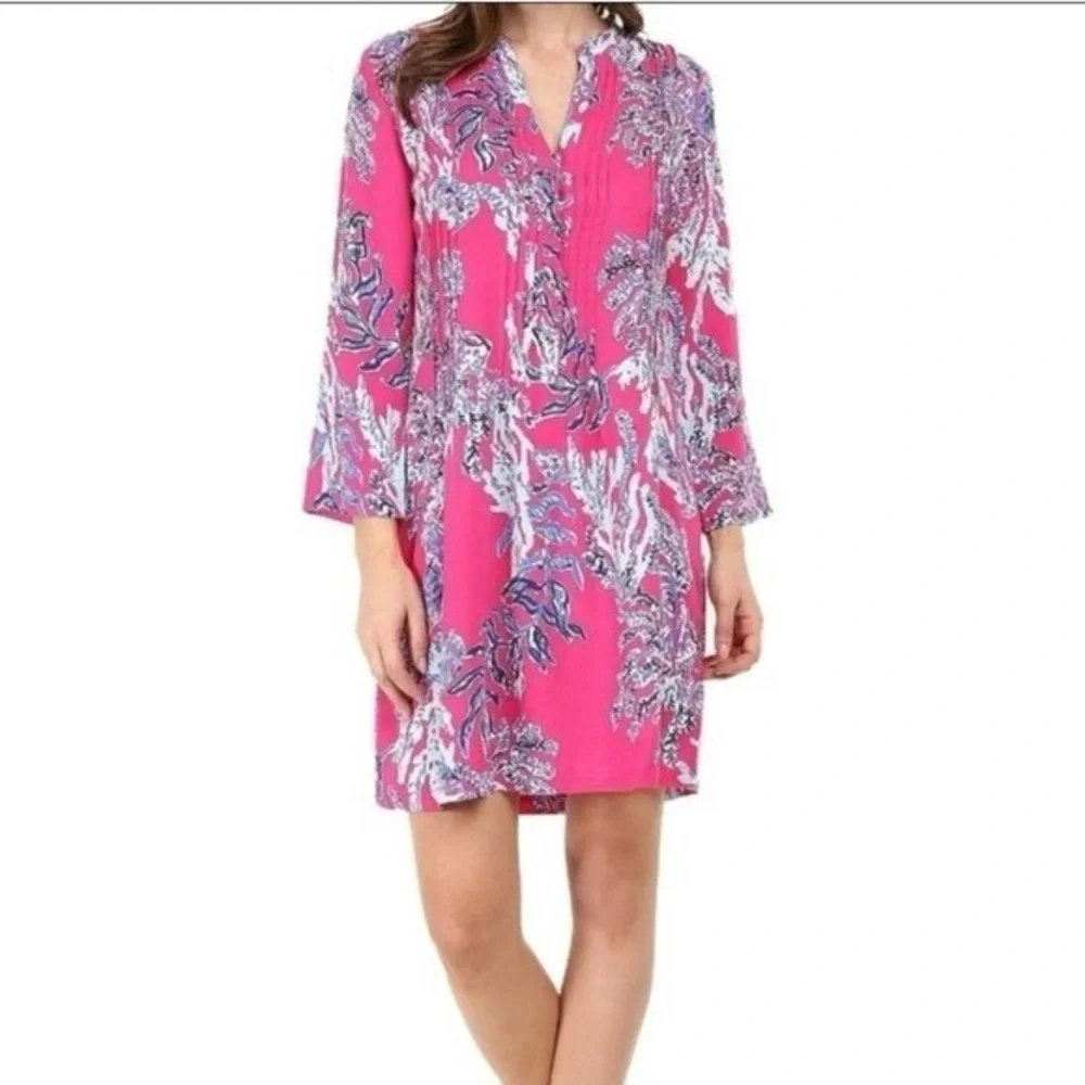 Lilly Pulitzer Sarasota Tunic‎ Dress Sz S Capri Pink Samba Womens Resort