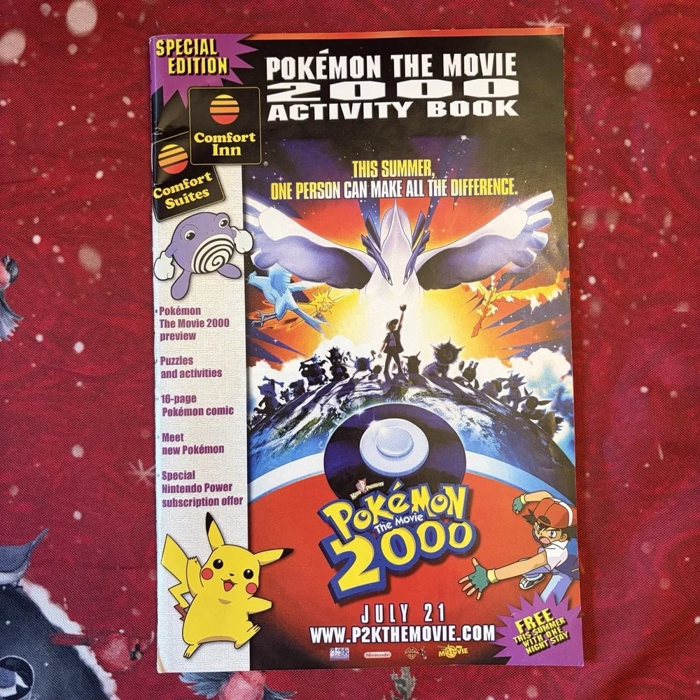 Pokémon 2000 Activity Book New Y2K Special Edition Pikachu Ash Movie‎