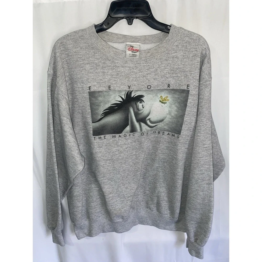 Vintage‎ 90s Eeyore Magic Of Dreams Disney Sweatshirt Crewneck Gray Adult Medium