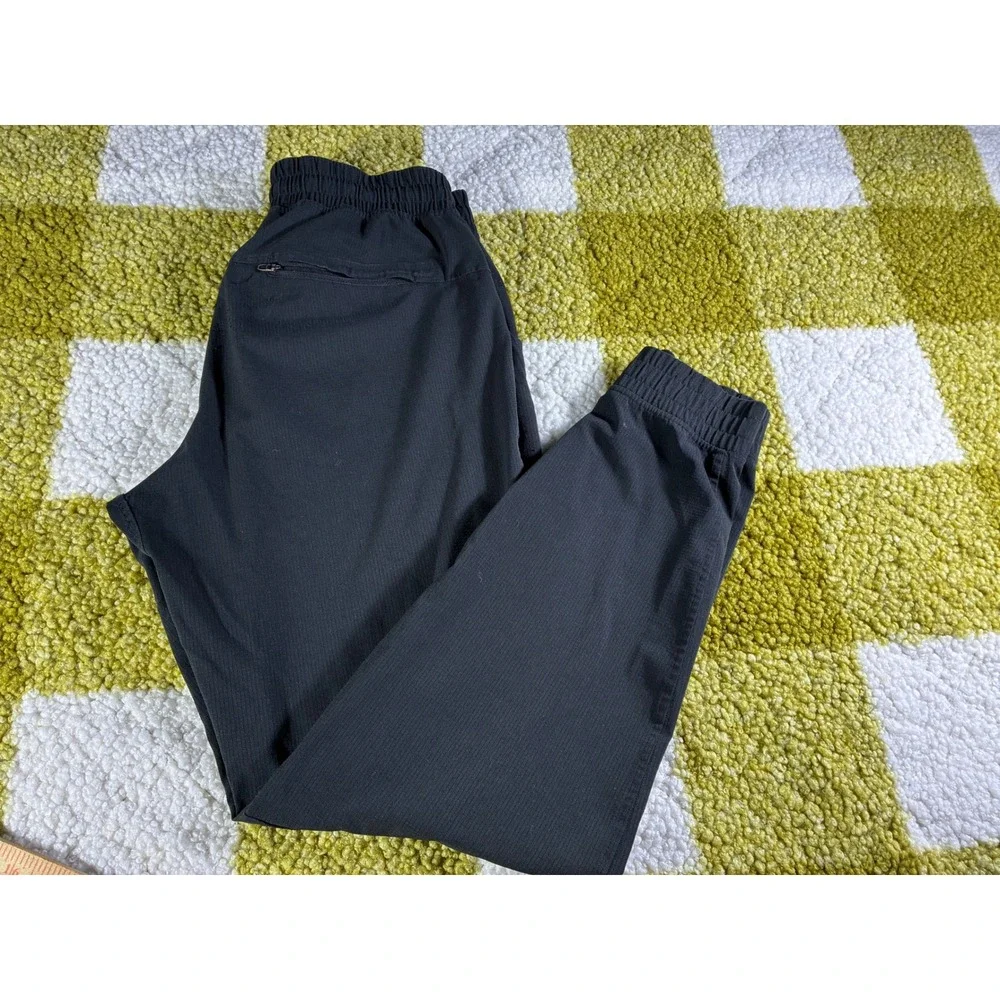Lululemon Men Grid Texture Joggers Black Navy Blue Size M Medium Drawstring Pant