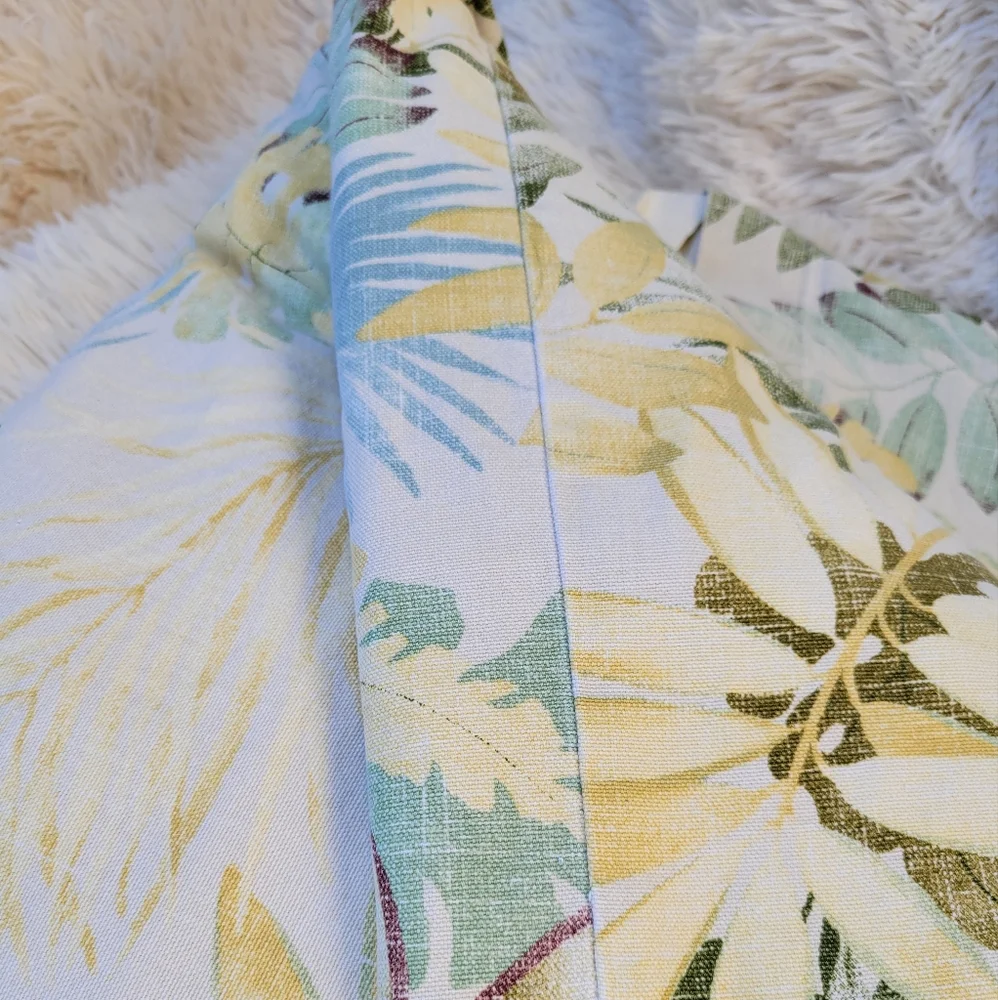 LEGACY Queen Duvet & shams green yellow palm leaf cotton Bedding Neiman …