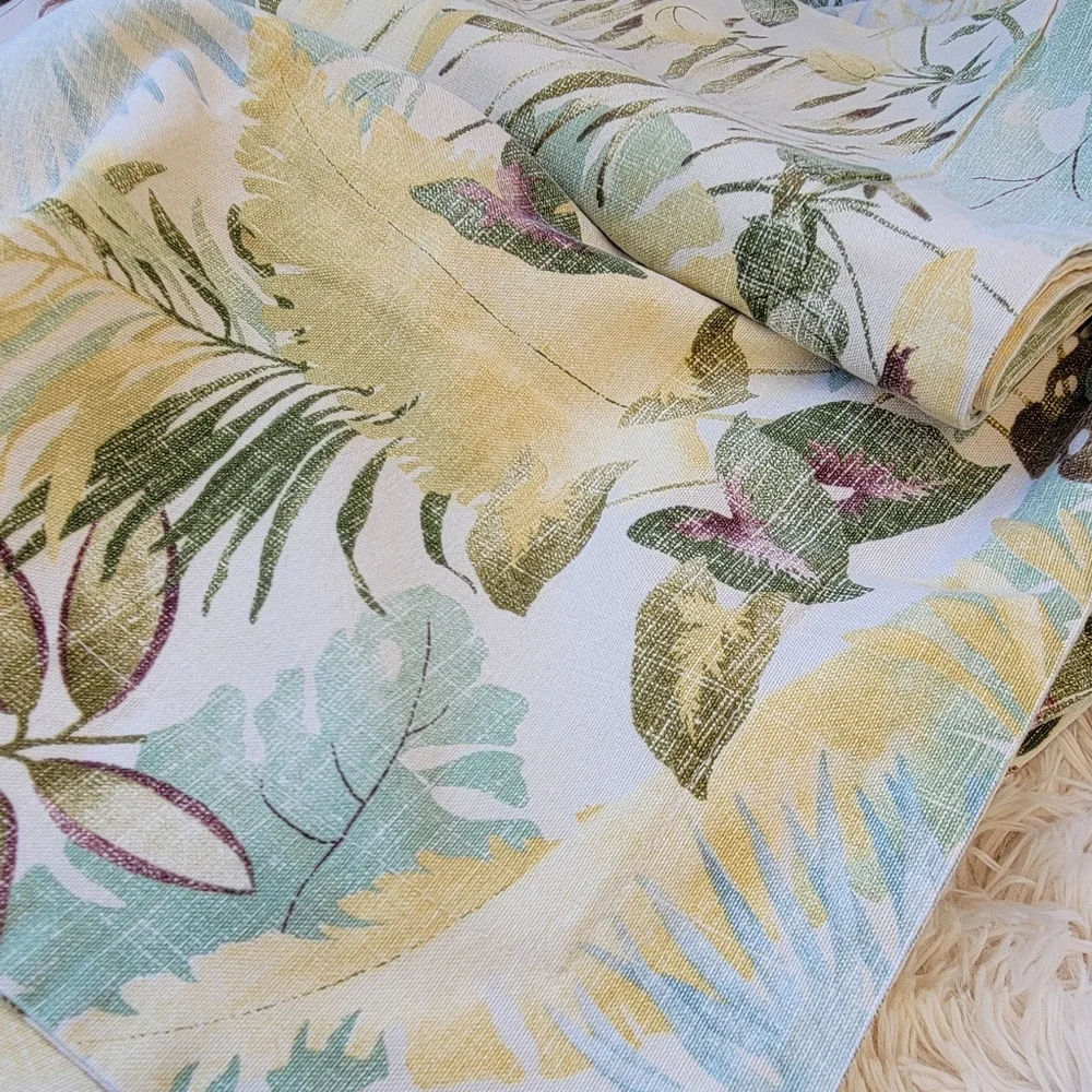 LEGACY Queen Duvet & shams green yellow palm leaf cotton Bedding Neiman …