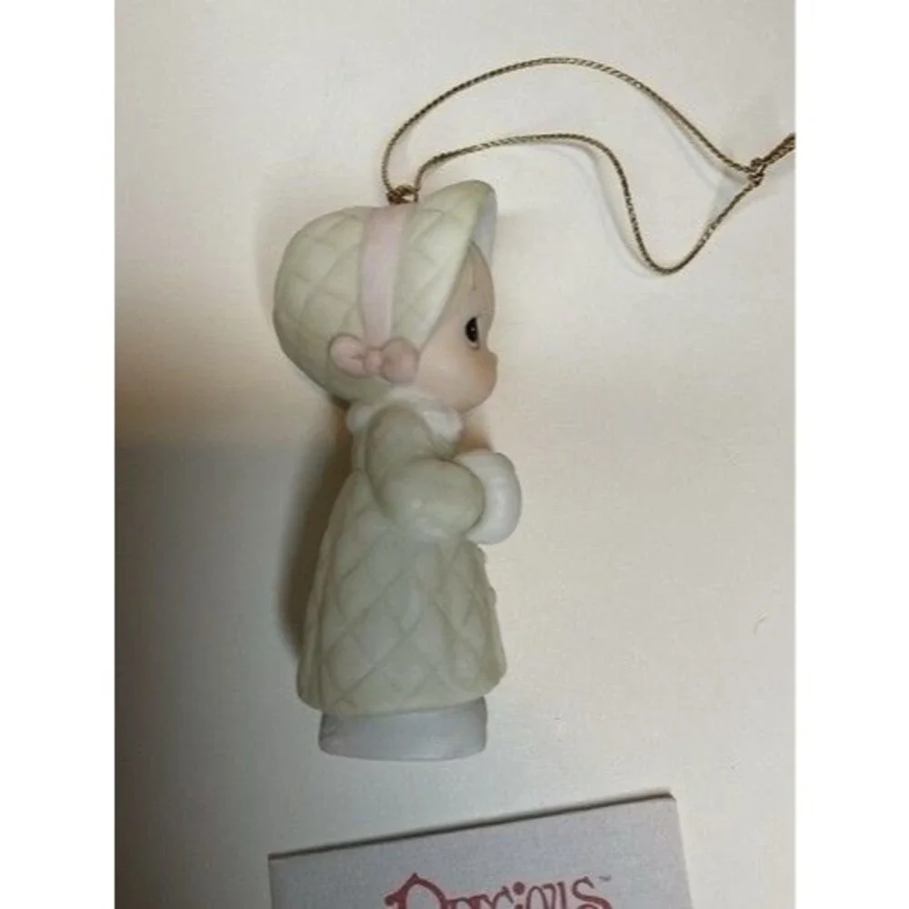 VTG 86s NWB Precious‎ Moments Christmas Ornament Wishing You A Cozy Christmas 3