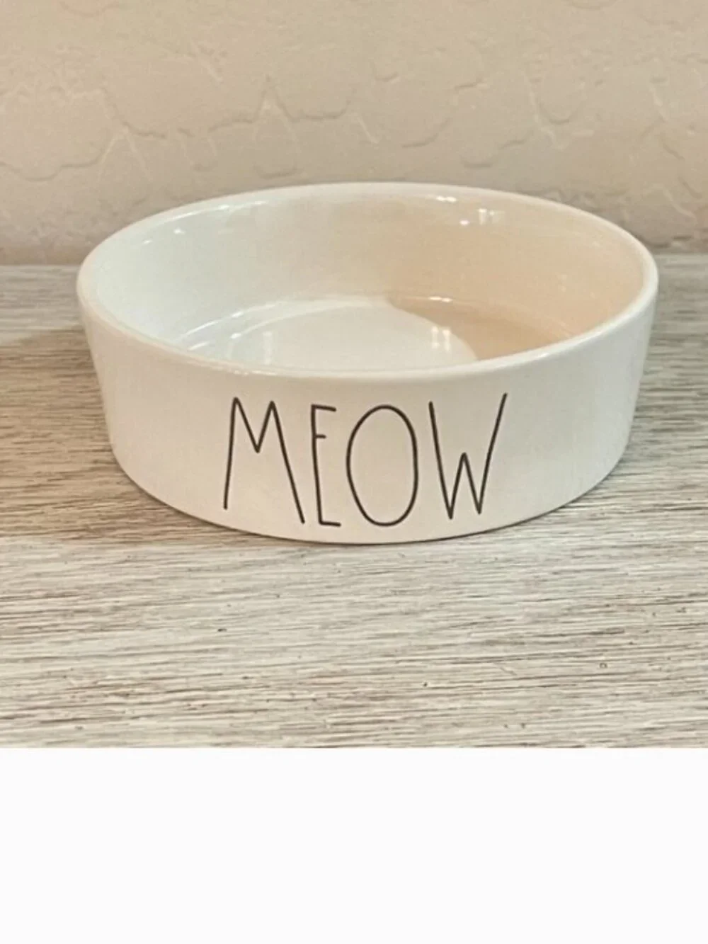 New Rae Dunn Meow Dish Pets Cats Artisan Collection Food Water