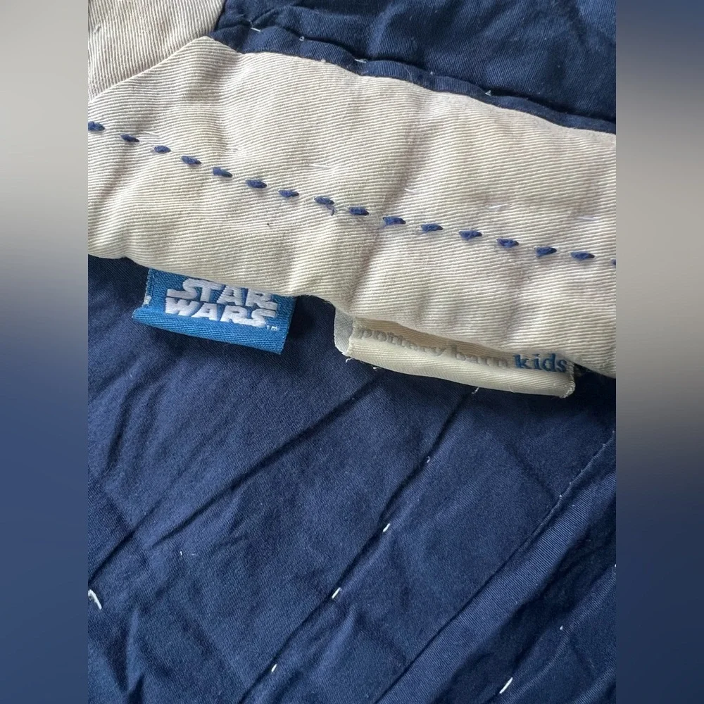 Pottery Barn Kids Star Wars X-Wing Tie Fighter Quilt Twin with Pillow Case