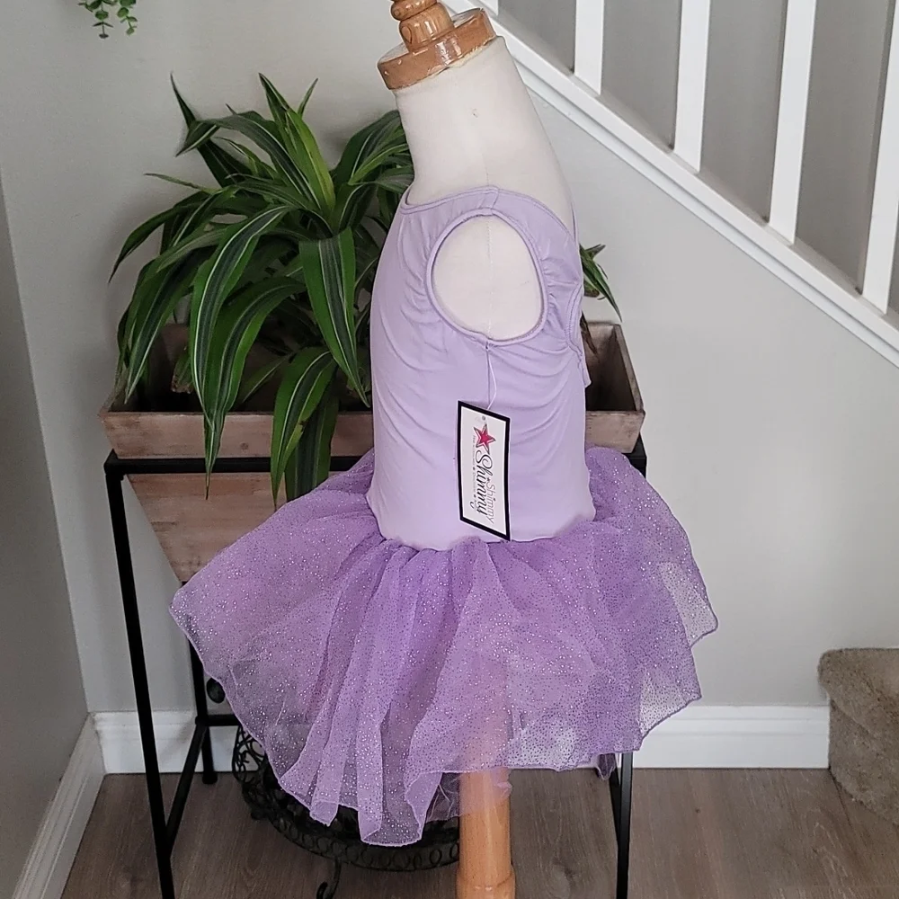 Shimmy Shimmy Lavender Ballet Tutu Dress Girls 7/8 Sparkle Dance Dress NWT
