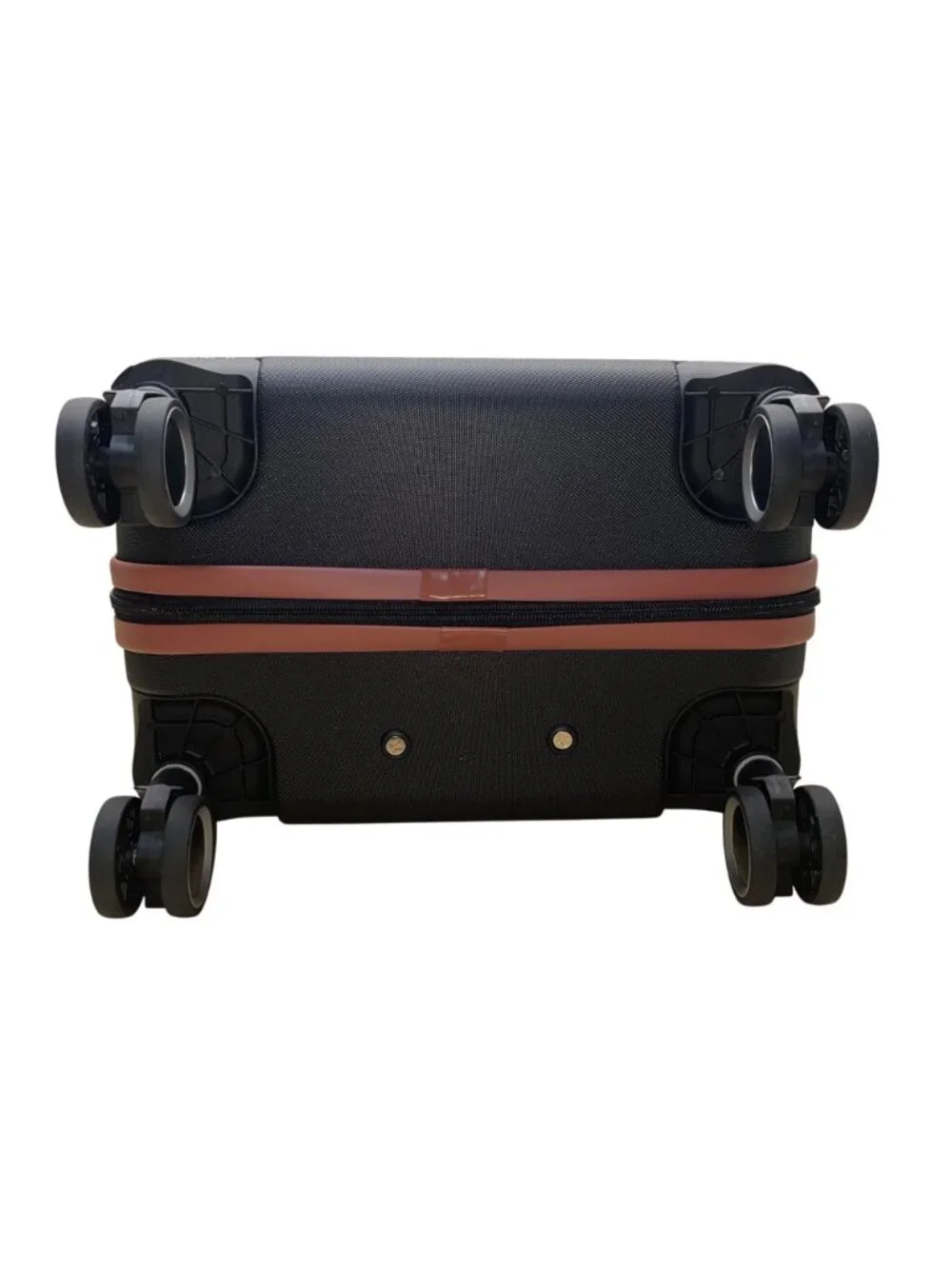 Tilymol Black & Orange Telescopic Handle TSA Lock Hard-Shell Spinner Luggage