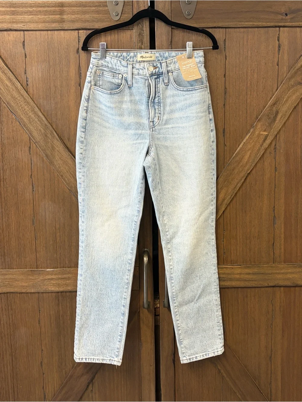 Madewell The Curvy Perfect High Rise Vintage Mom Jean in Merle Wash Size 27 NWT