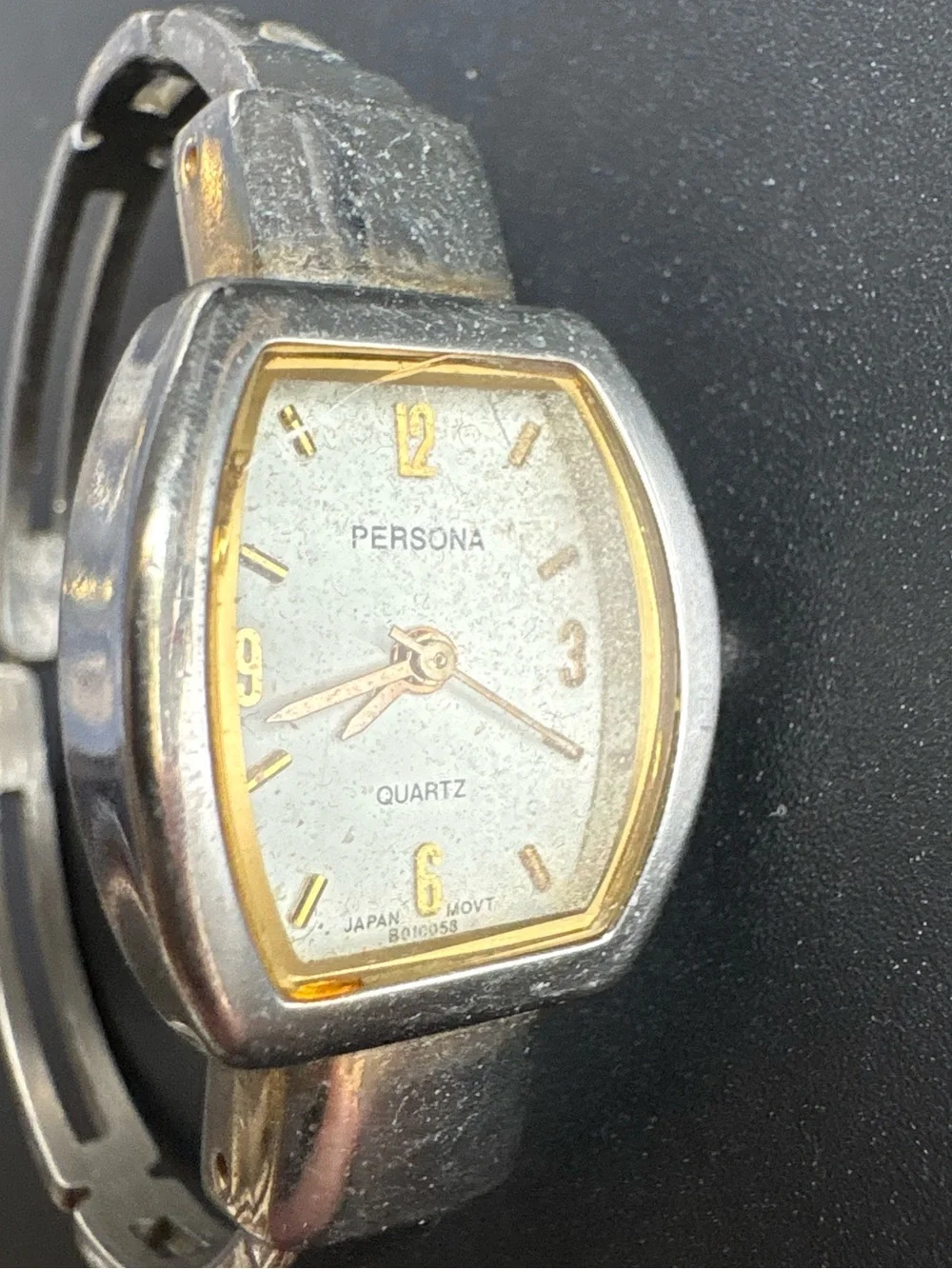 Persona Two-Tone Silver and Gold Women's Quartz Bracelet Watch