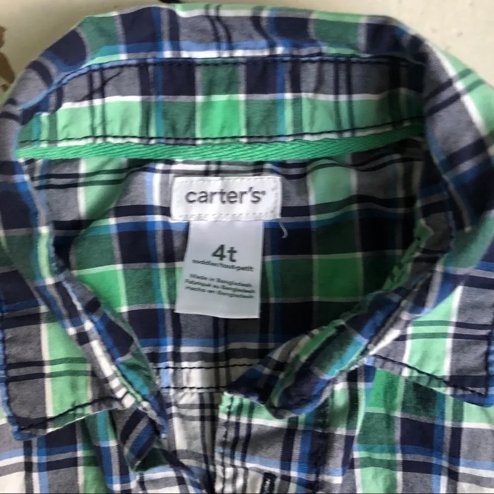 Pick 4/$18, CARTERS plaid button-down