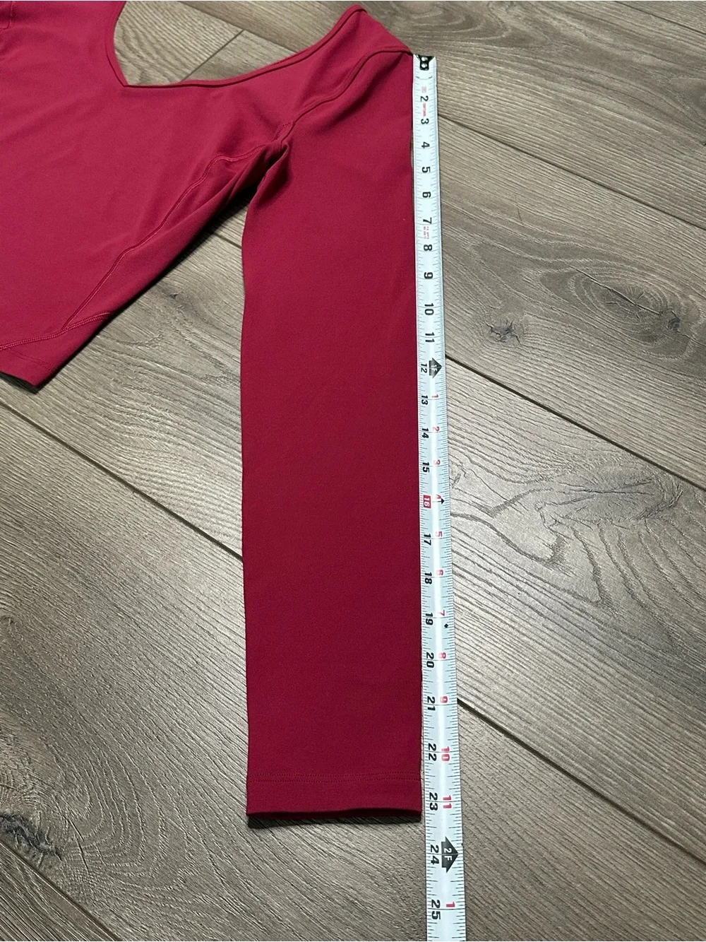 Lululemon Align Long Sleeve Crop Shirt Pomegranate Red Pink Size 4