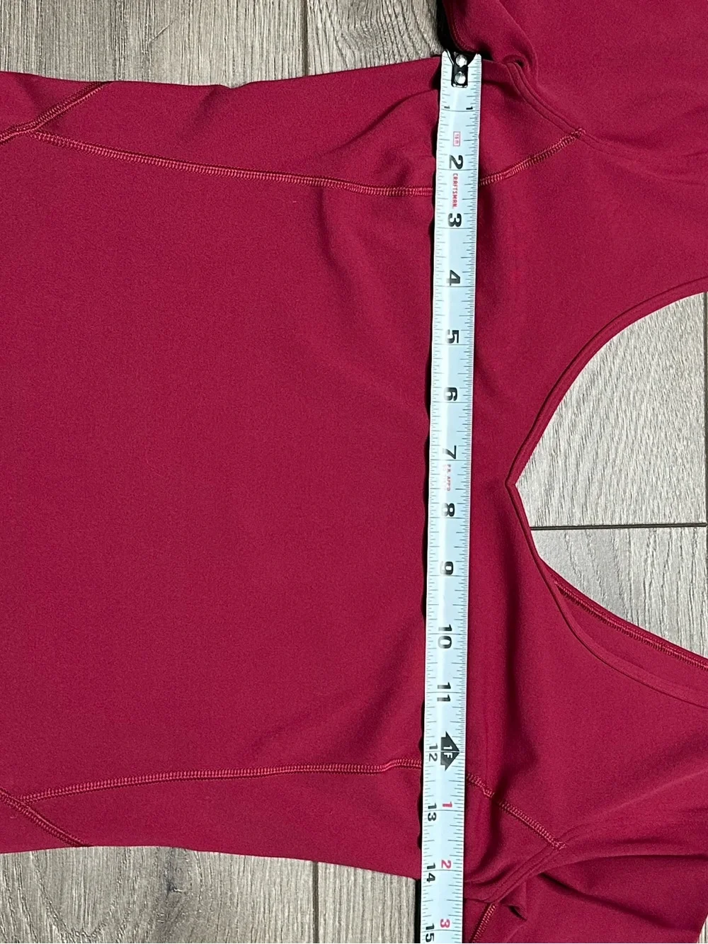 Lululemon Align Long Sleeve Crop Shirt Pomegranate Red Pink Size 4