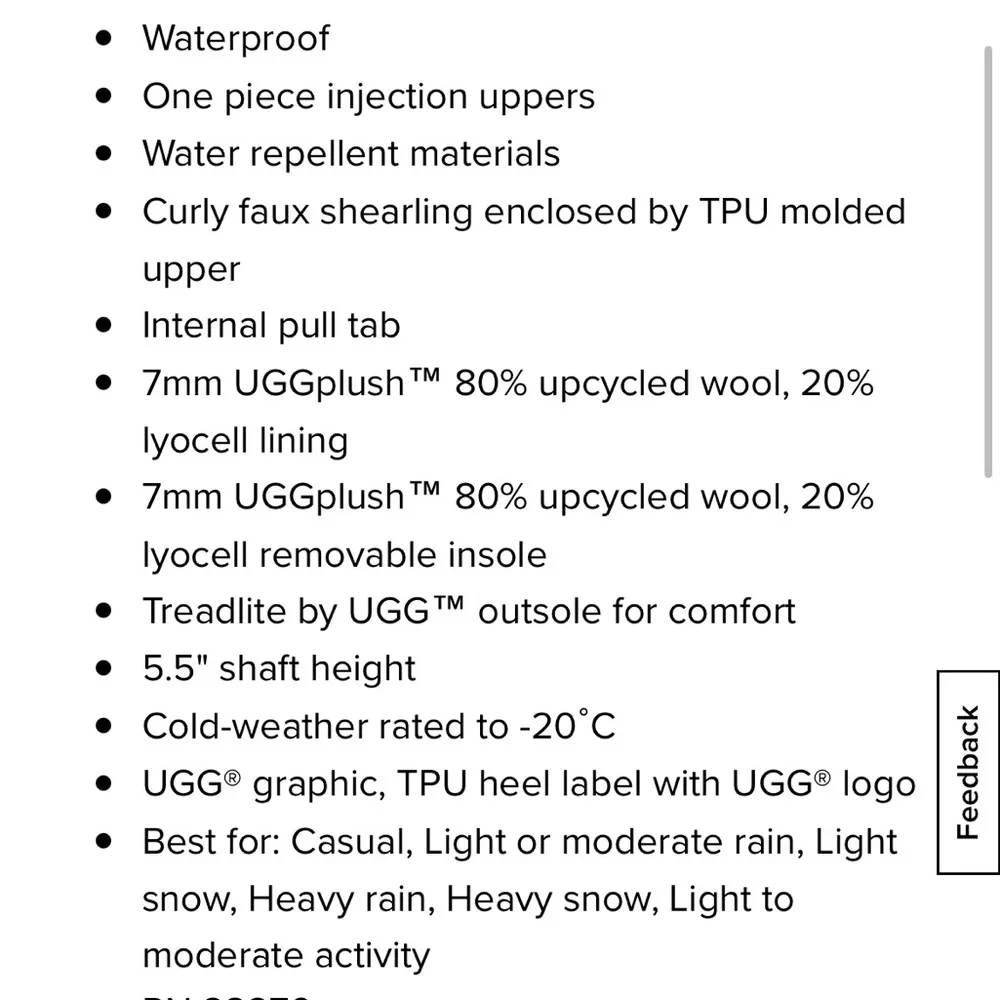 UGG Australia Classic Tide Pool Mini Waterproof Winter Rainboots Kids Size 4