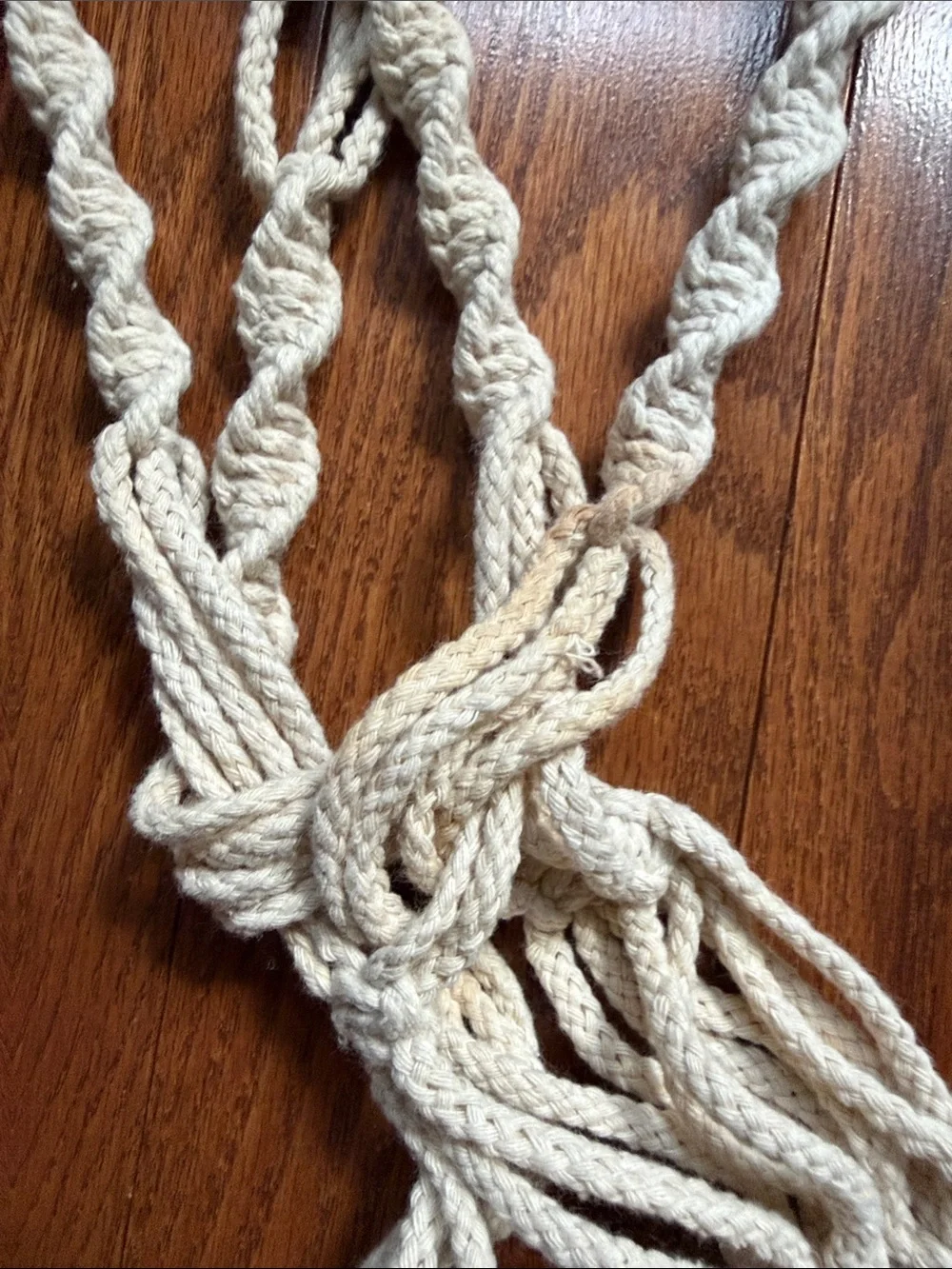 Macramé Plant Hanger in Natural Cream