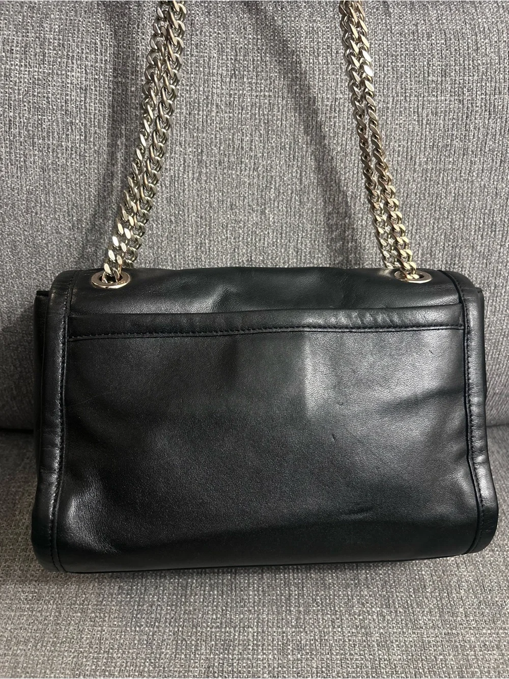 Coach Vintage Black Y2K convertible shoulder-crossbody bag with silver hardware