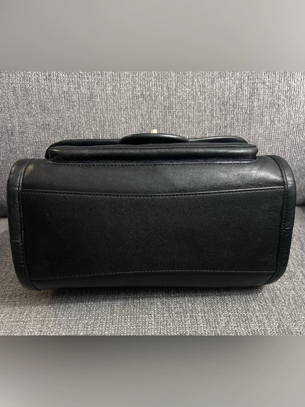 Coach Vintage Black Y2K convertible shoulder-crossbody bag with silver hardware