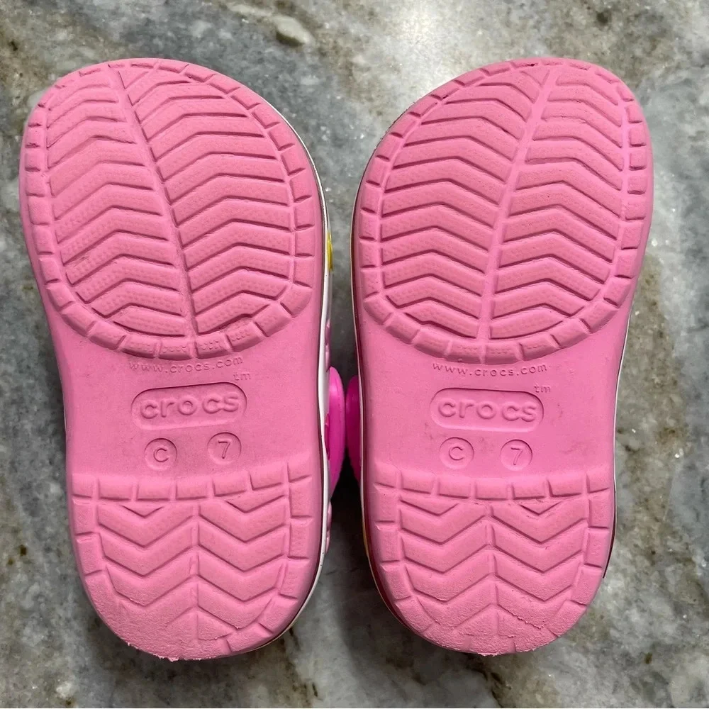 Disney x Classic Clog Kids 'Fun Lab Mickey Lights - Pink Lemonade' size 7