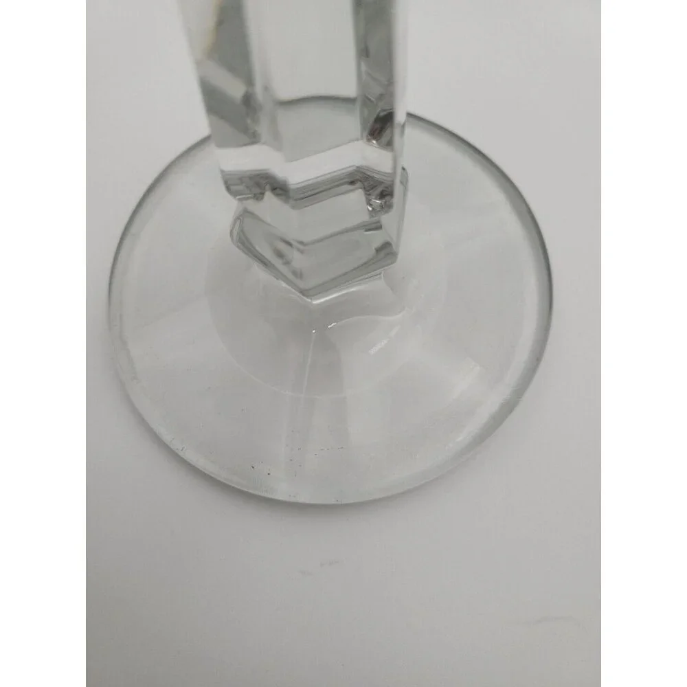 Vintage Cut Crystal and Etched Base Heisey Candlesticks 10 Inch With Diamond‎ H