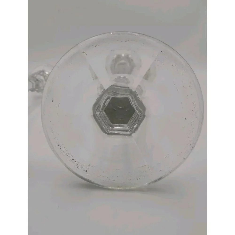 Vintage Cut Crystal and Etched Base Heisey Candlesticks 10 Inch With Diamond‎ H