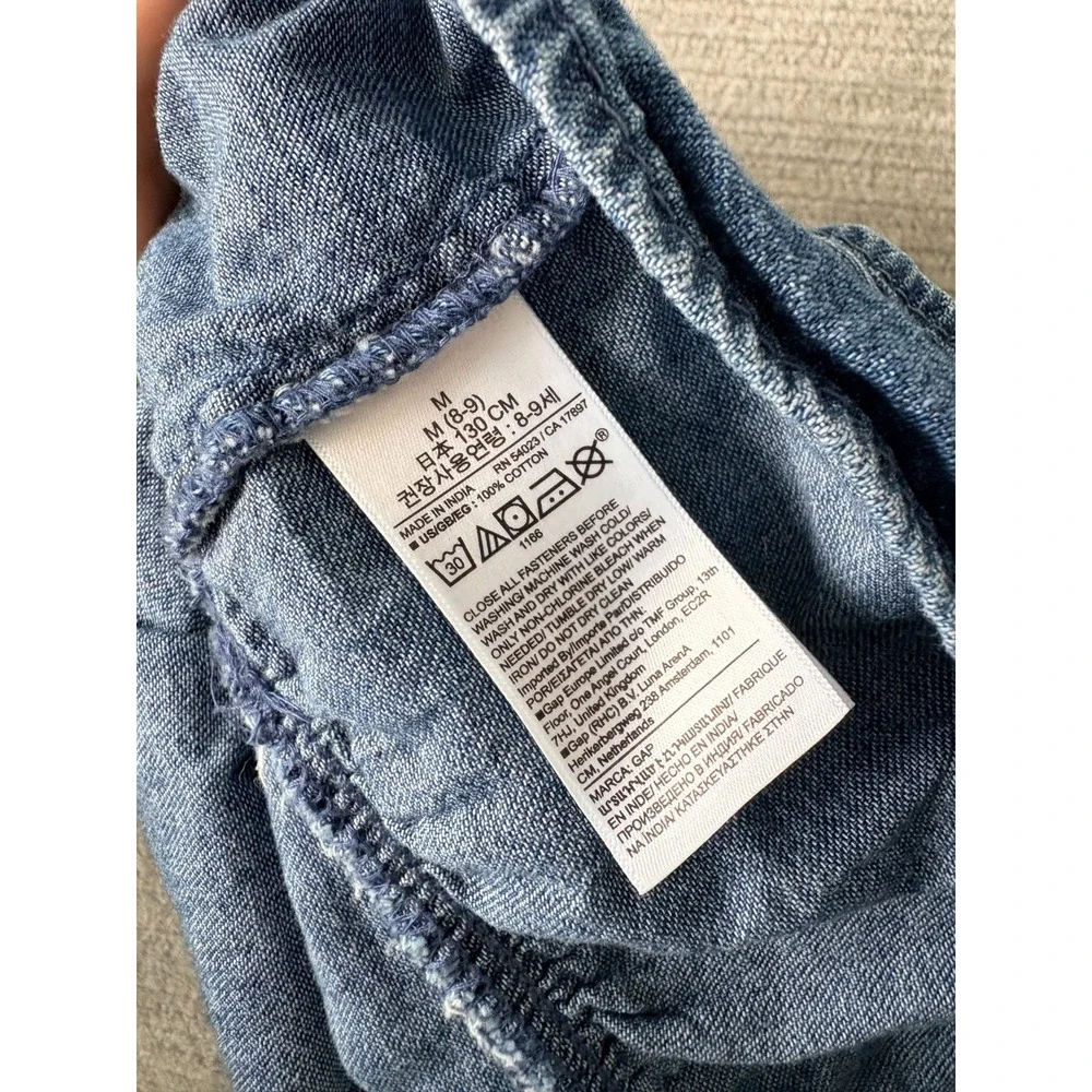 Gap Skirts Women 8 Denim Ruffle Cotton Tiered Mini
