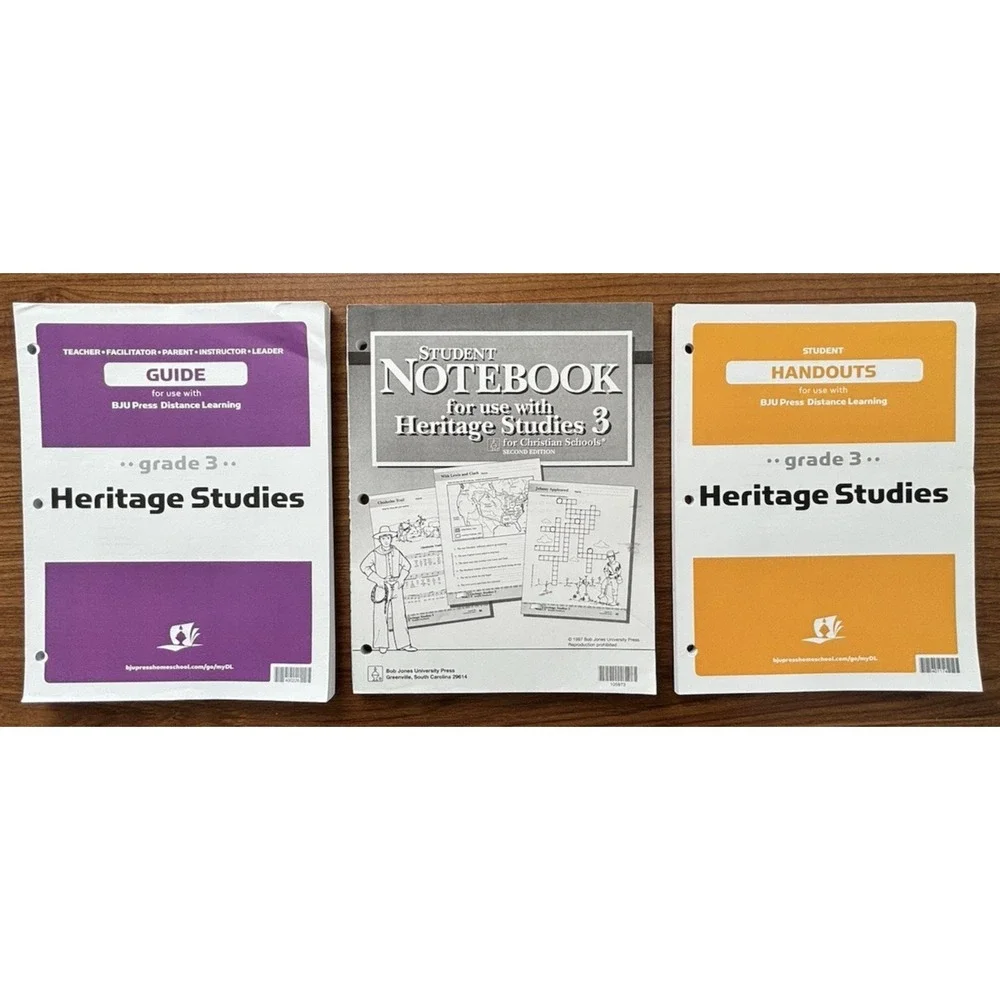 BJU Press Heritage Studies Grade 3‎ Teacher's Guide Student Notebook & Handouts