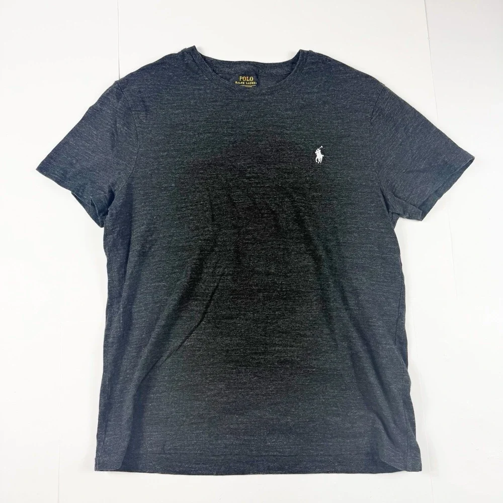 Polo Ralp Lauren Dark Gray‎ Custom Slim Fit Tee Shirt Large