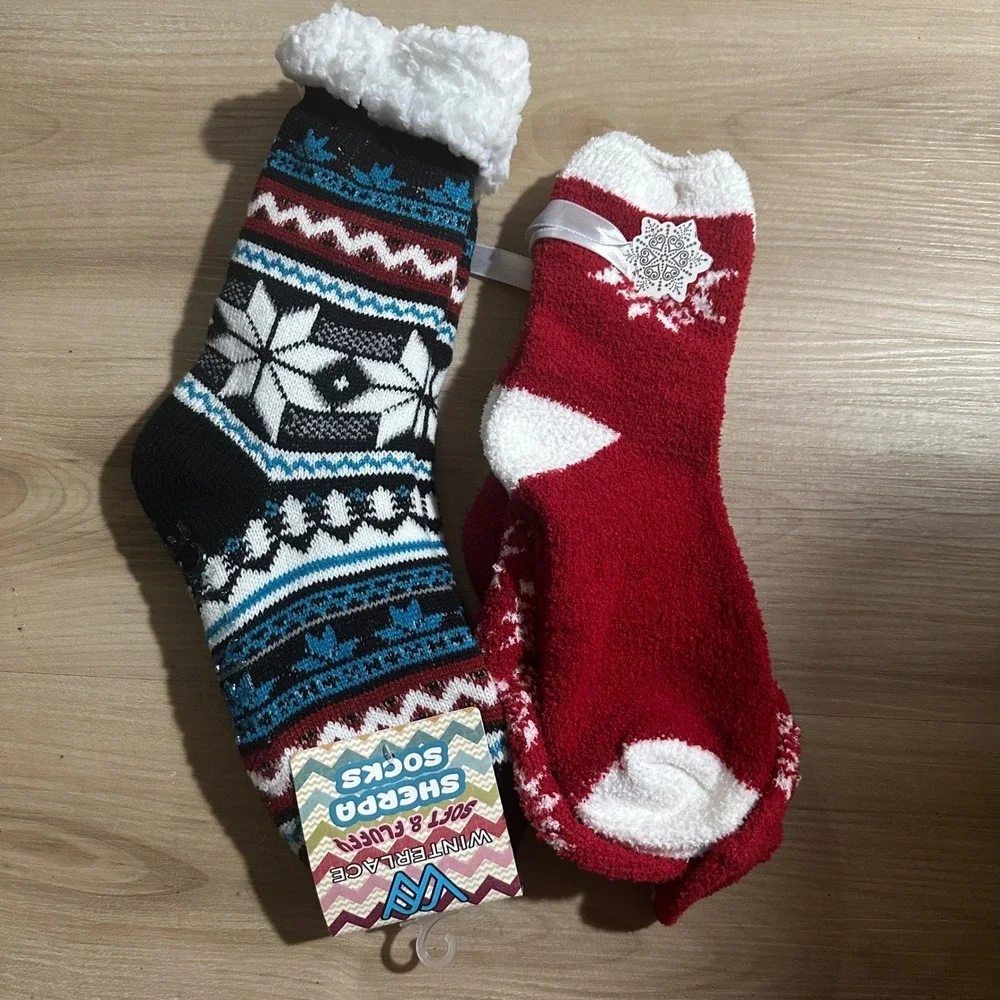 Winterlace sherpa socks